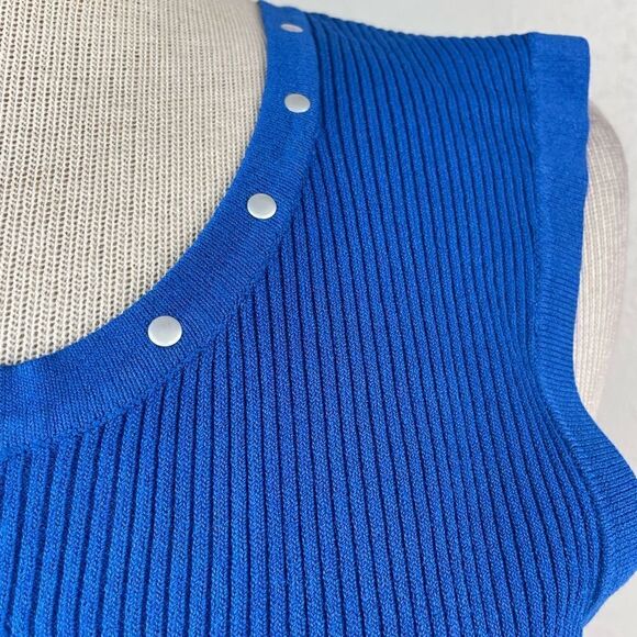 NWT Multiples Blue Tank Top Size M EUC - Picture 3 of 7